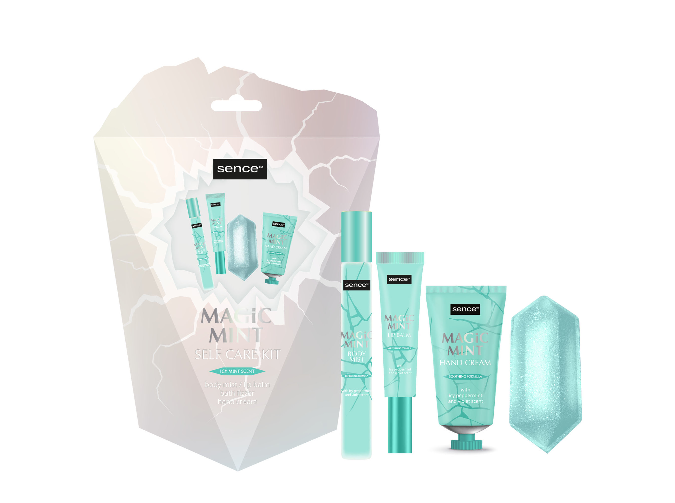 CONJUNTO SENCE CUIDADO CORPORAL MAGIC MINT