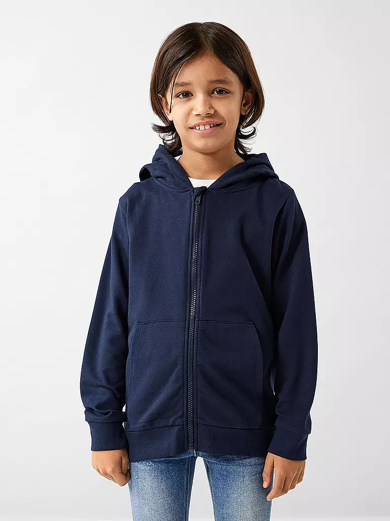 NAME IT Jungen Sweatjacke NKMNESWEAT blau