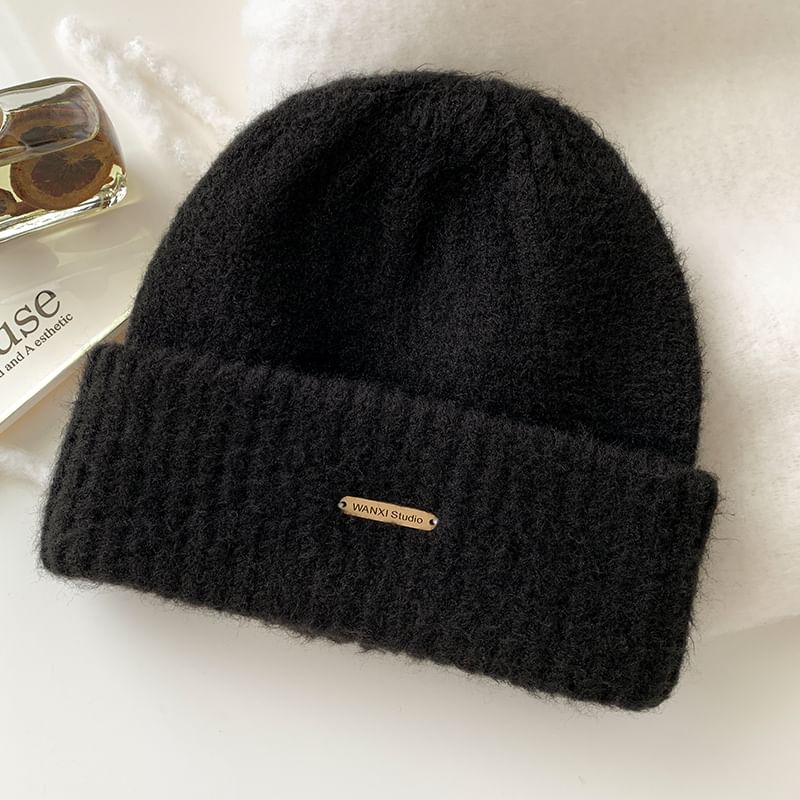 Amandier - Gebreide muts met appliqué