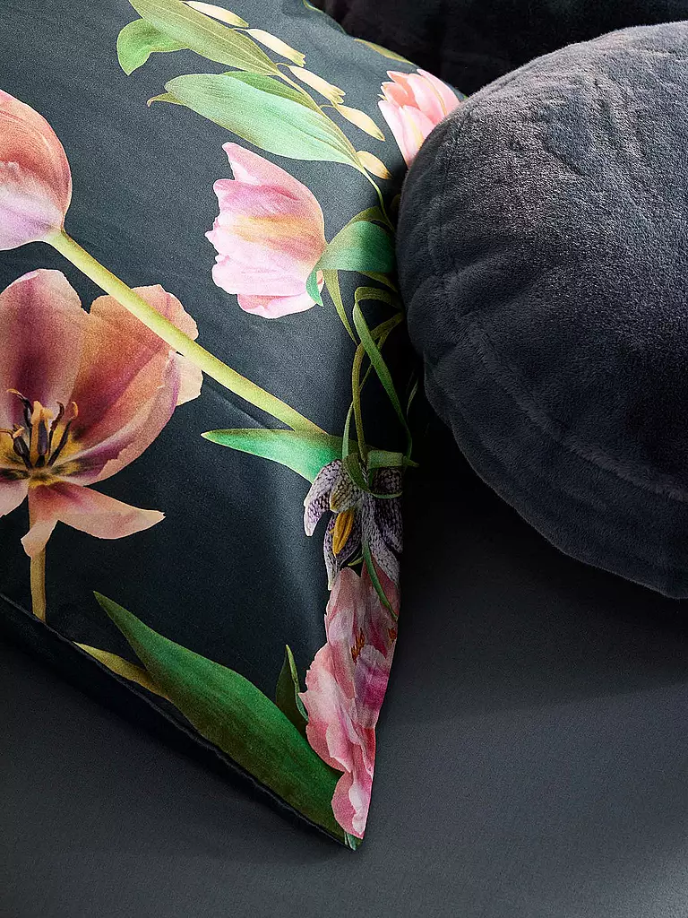 ESSENZA Satin-Bettwäsche ELOISE 70x90cm/140x200cm Slate Grey  petrol