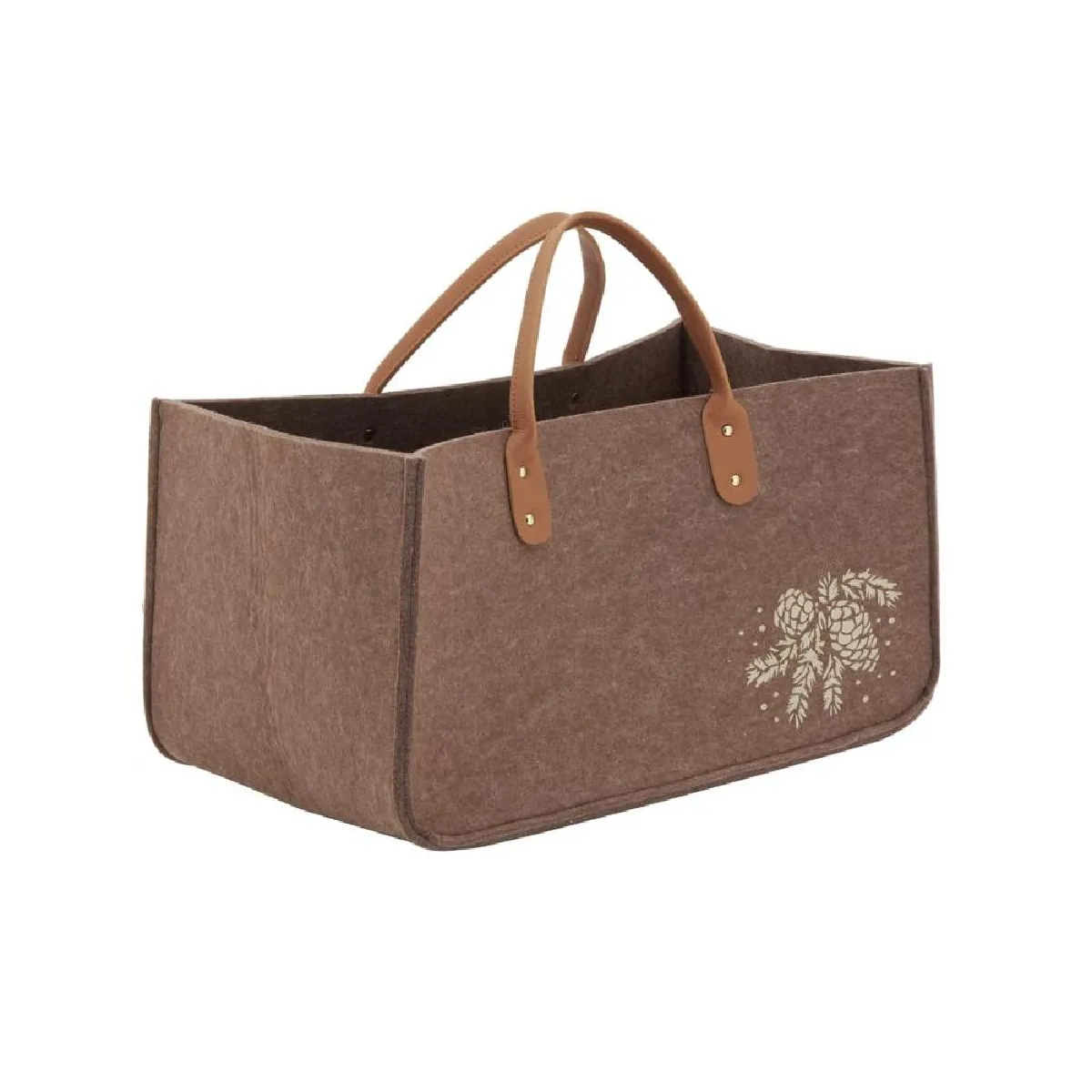 Aubry Gaspard Sac à bûches Feutrine 50 x 25 cm