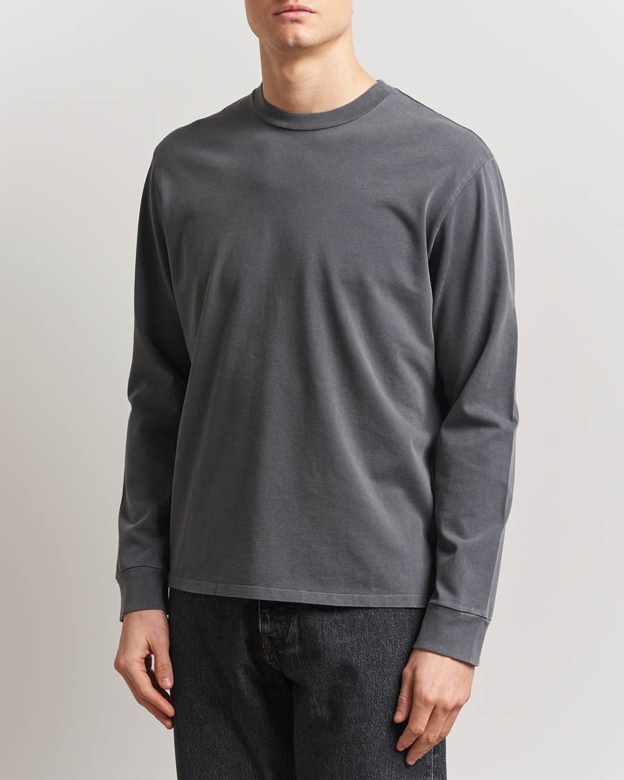 Jeanerica Clement Crew Neck Sweatshirt Washed Black