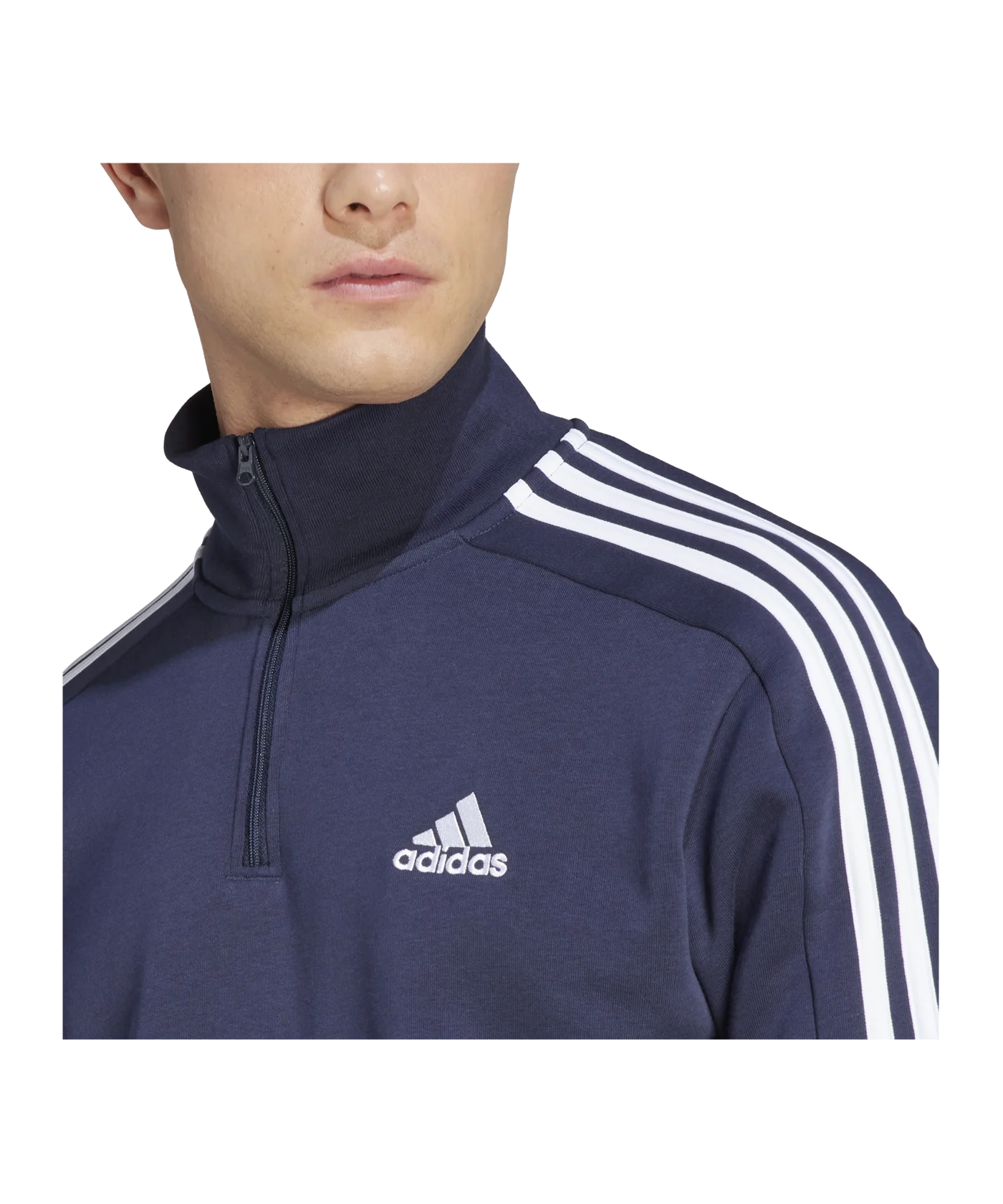adidas Essentials Fleece HalfZip Sweatshirt Blau