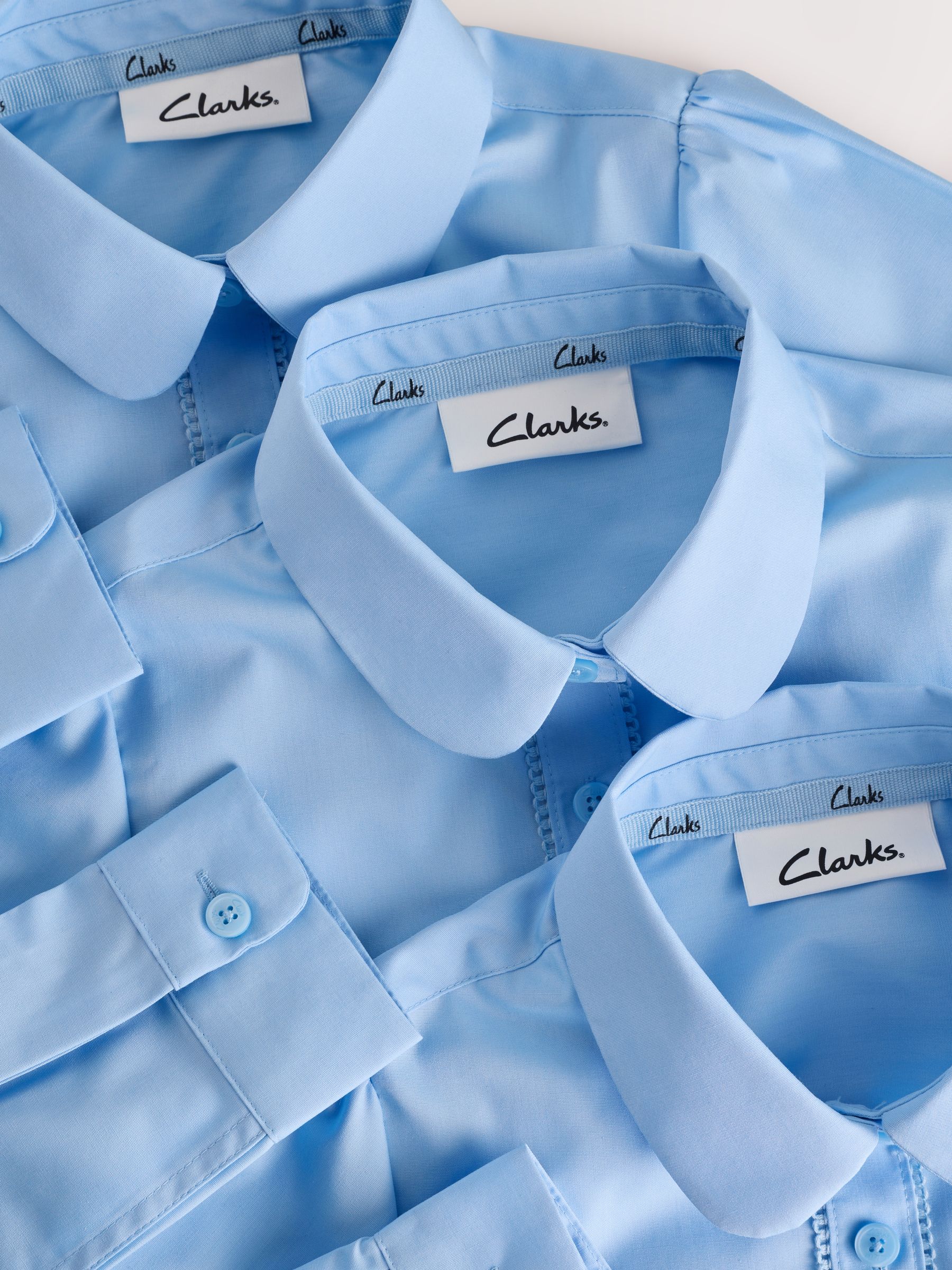 Clarks - Set van 3 schooloverhemden met korte mouwen voor meisjes