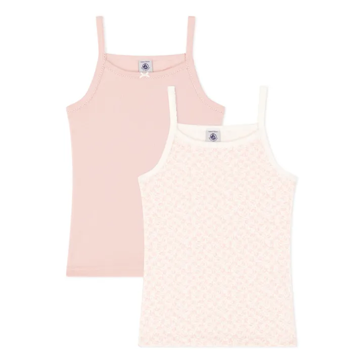 Petit Bateau Lot 2 Débardeurs Naoshima | Rose