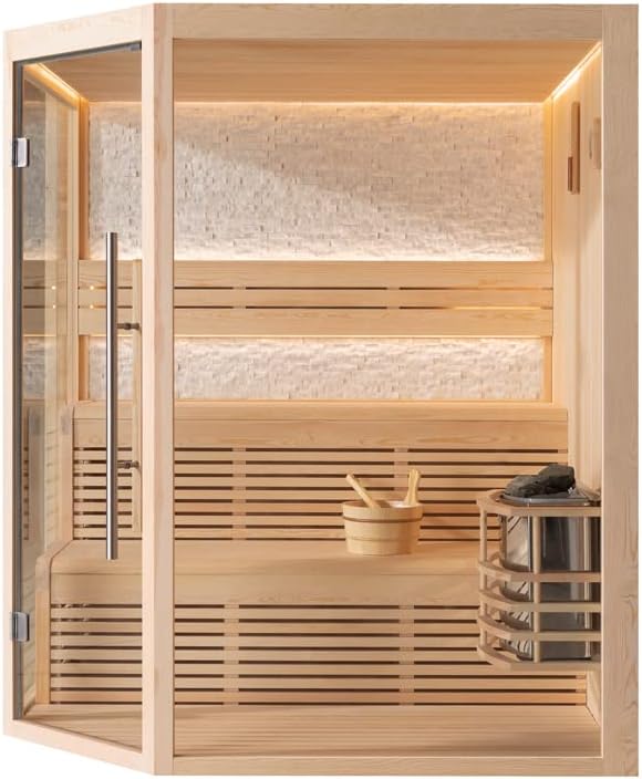 AWT Sauna E1811A Pinienholz/180x180/9kW Cilindro