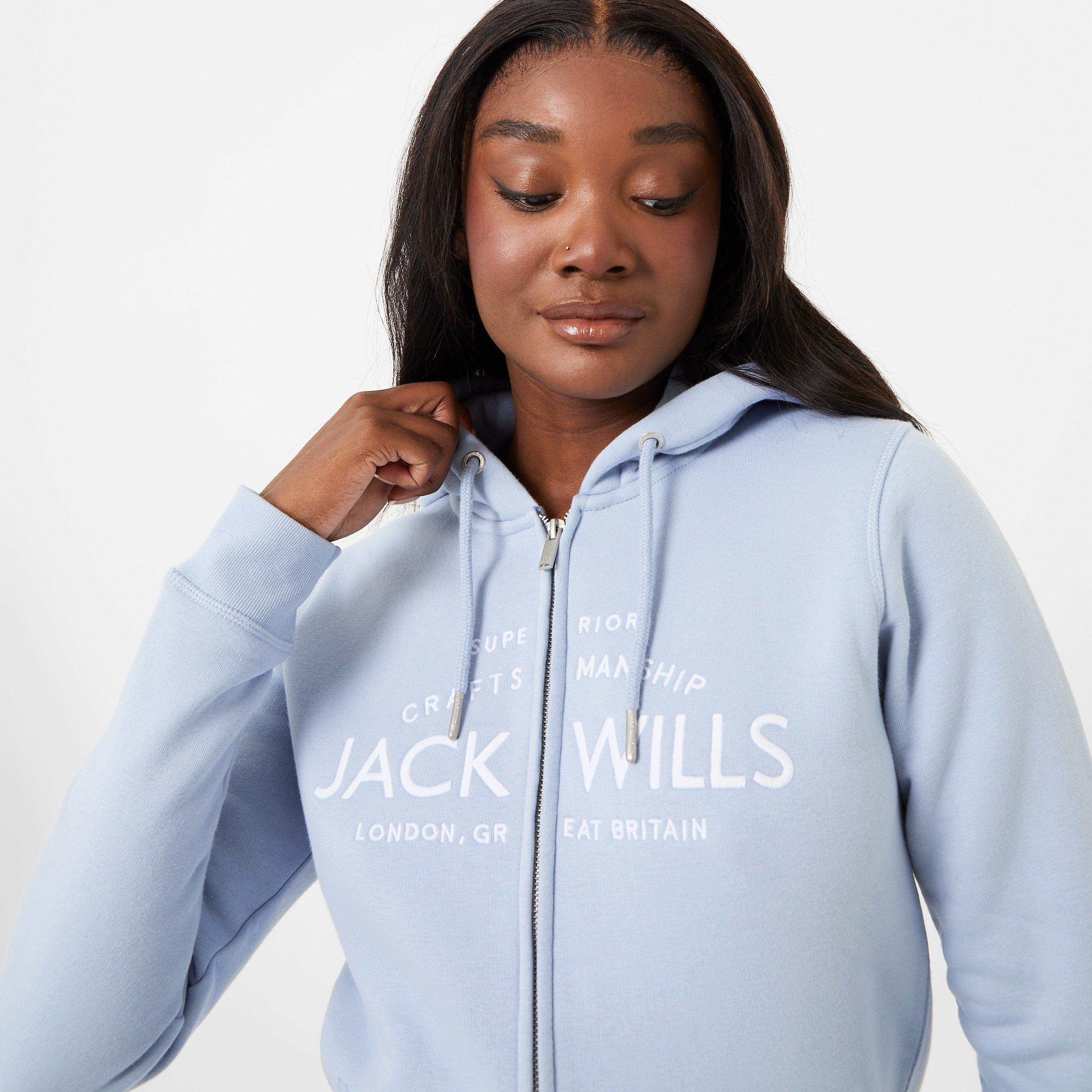 Jack Wills JW Hunston Logo Zip Hoodie