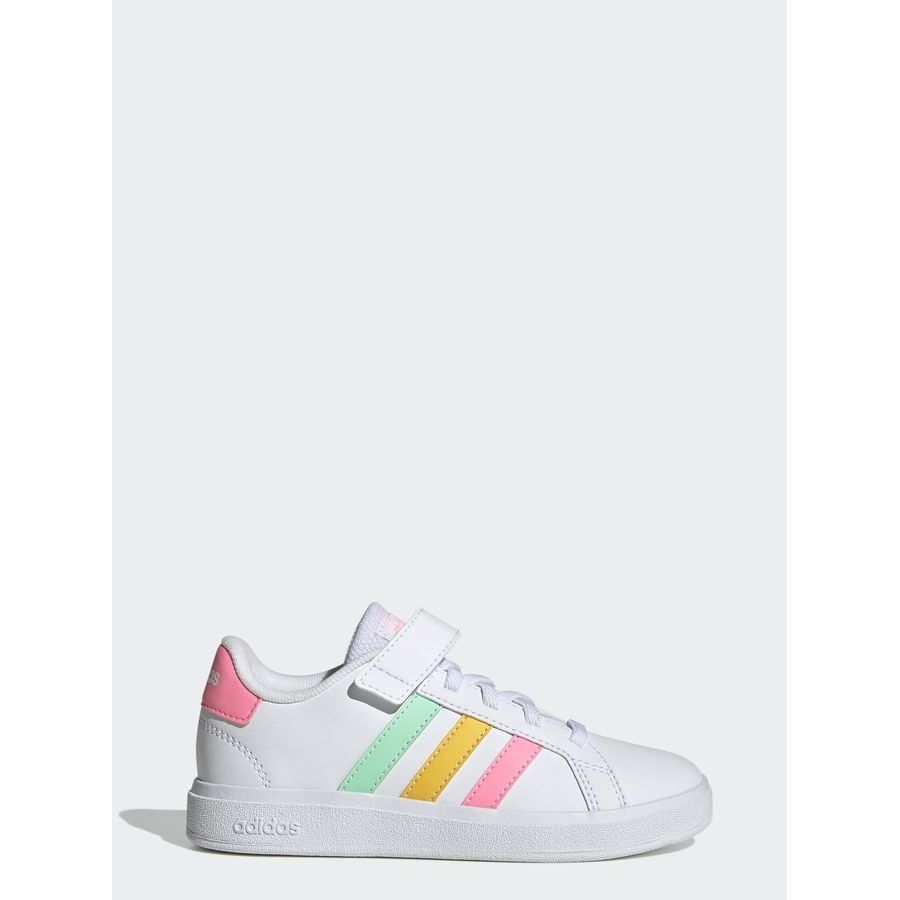 Adidas Chaussure à lacets élastiques et bride sur le dessus Grand Court Court