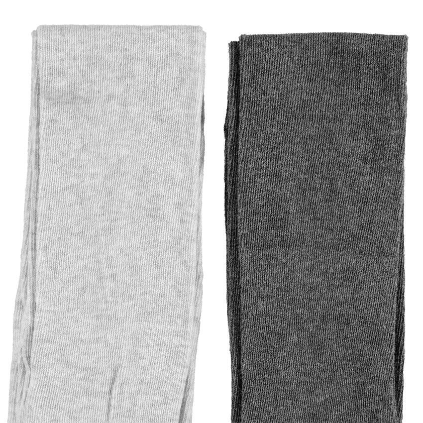 Lot de 2 collants épais unis - Gris chiné
