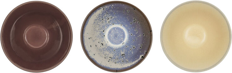 OYOY Living Design Yuka Skål - Pakke med 3 Dark terracotta / butter / rea