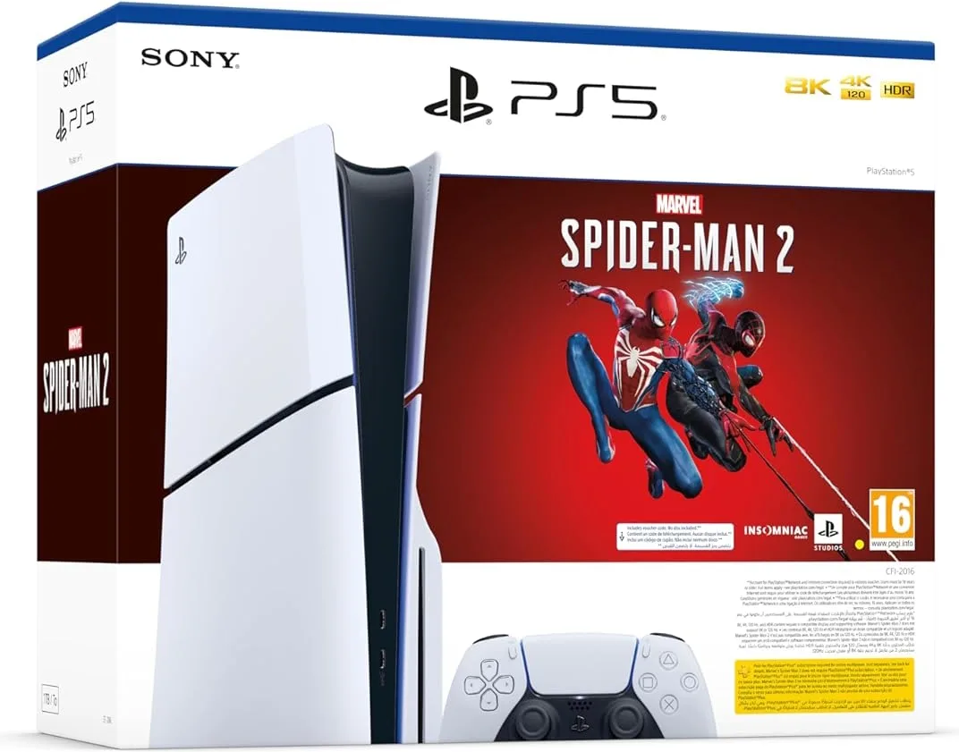 Sony PlayStation 5 Slim Édition Standard   Spider Man 2 Consoles de jeux