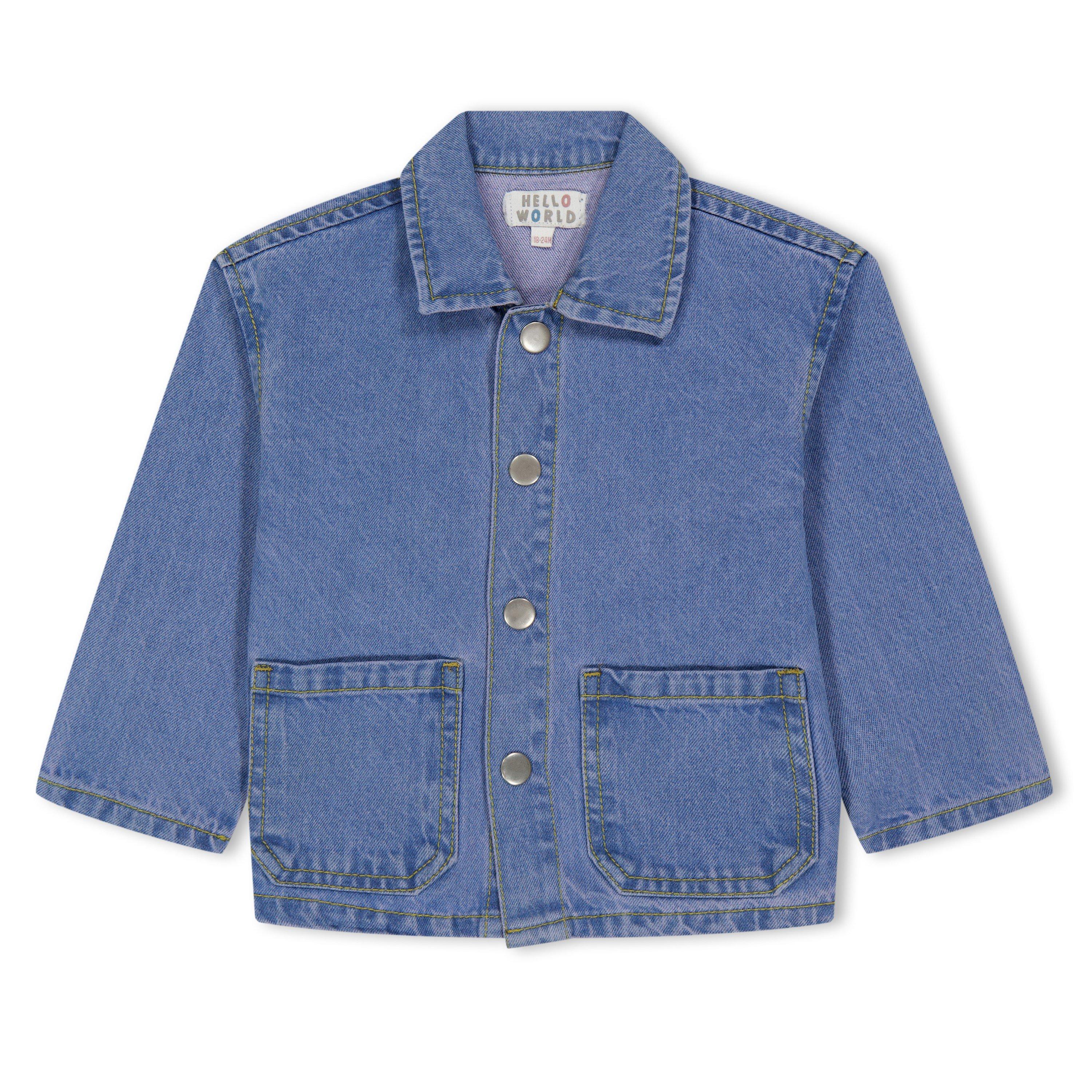 Hello World Studio Baby Boy Denim Jacket and Trouser Set