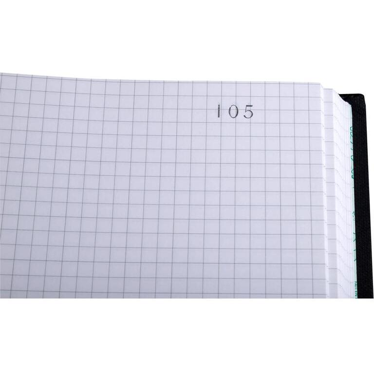 Registre 340X225 Quadrillé 300 pages foliotées - Noir toilé