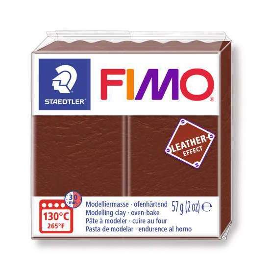 Pâte Fimo Effect cuir 57g marron