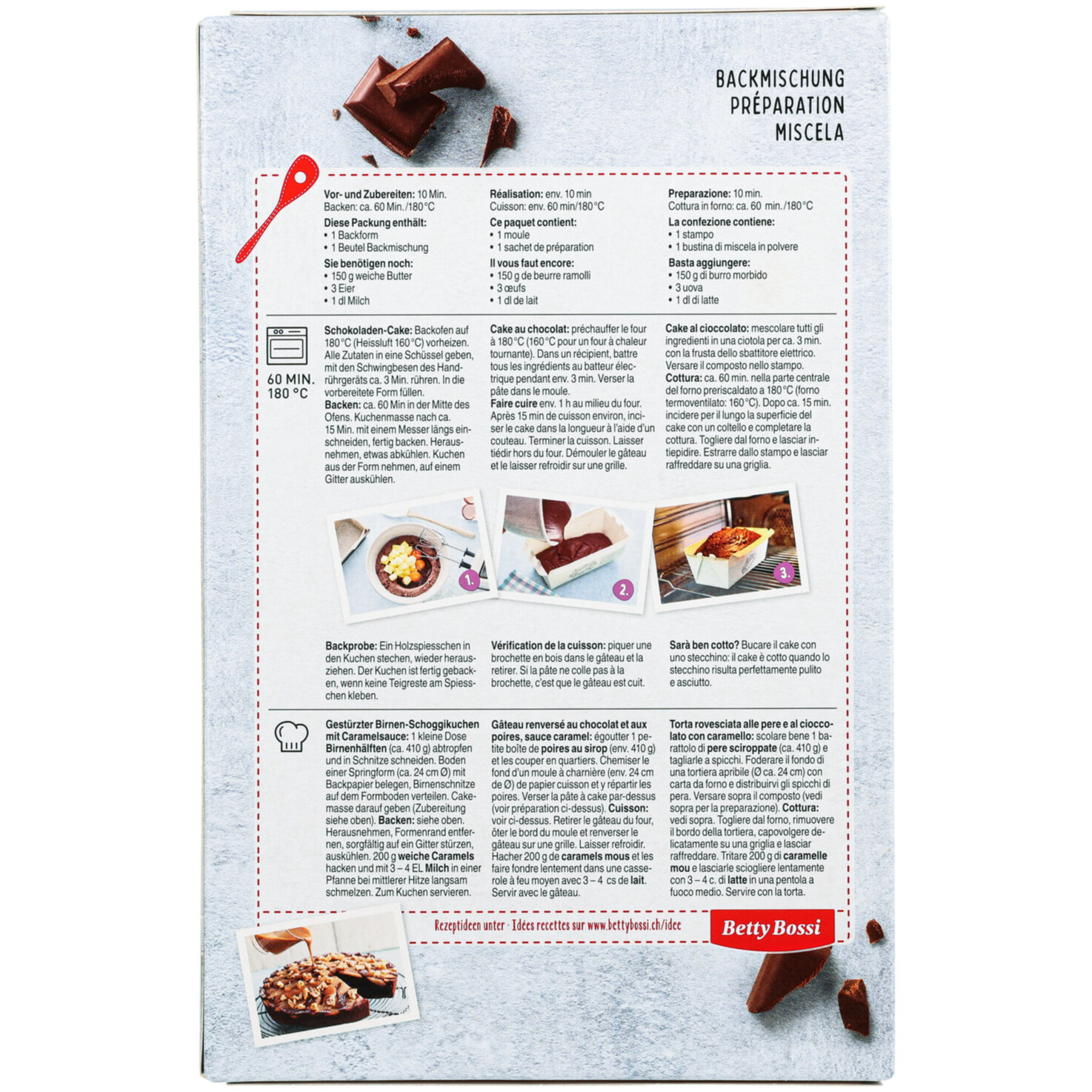 Betty Bossi Fairtrade Backmischung Schokoladen Cake