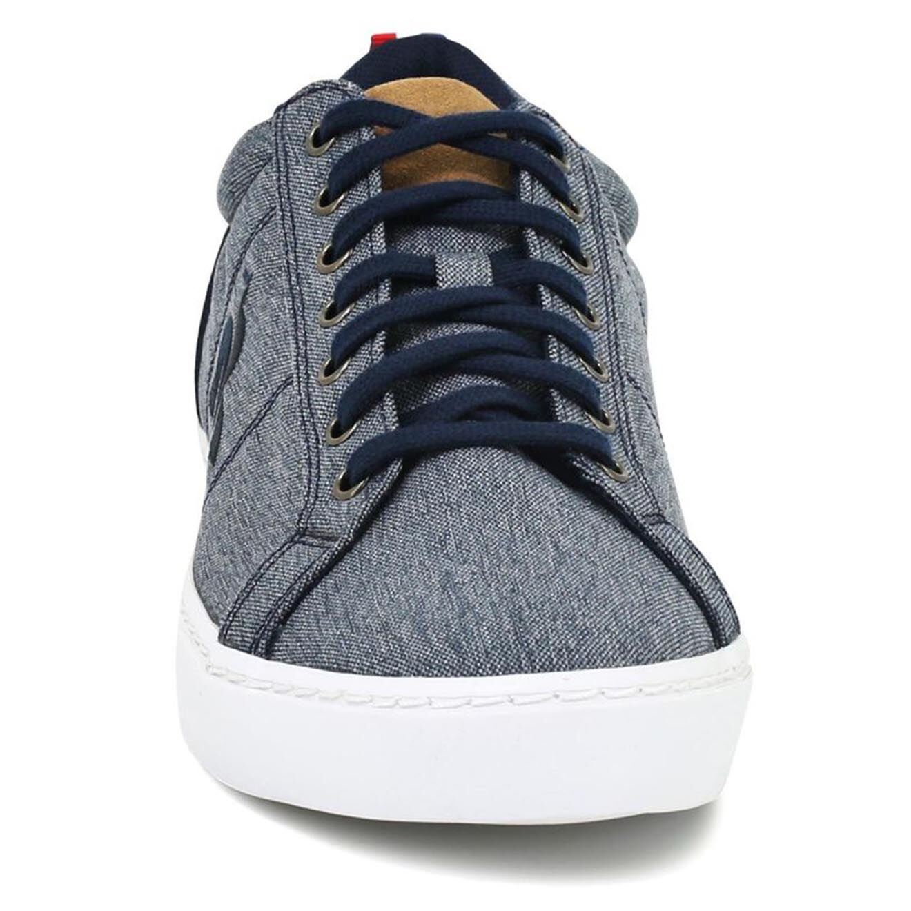 Le Coq Sportif Baskets en Toile & Velours de Cuir Verdon Classic bleues