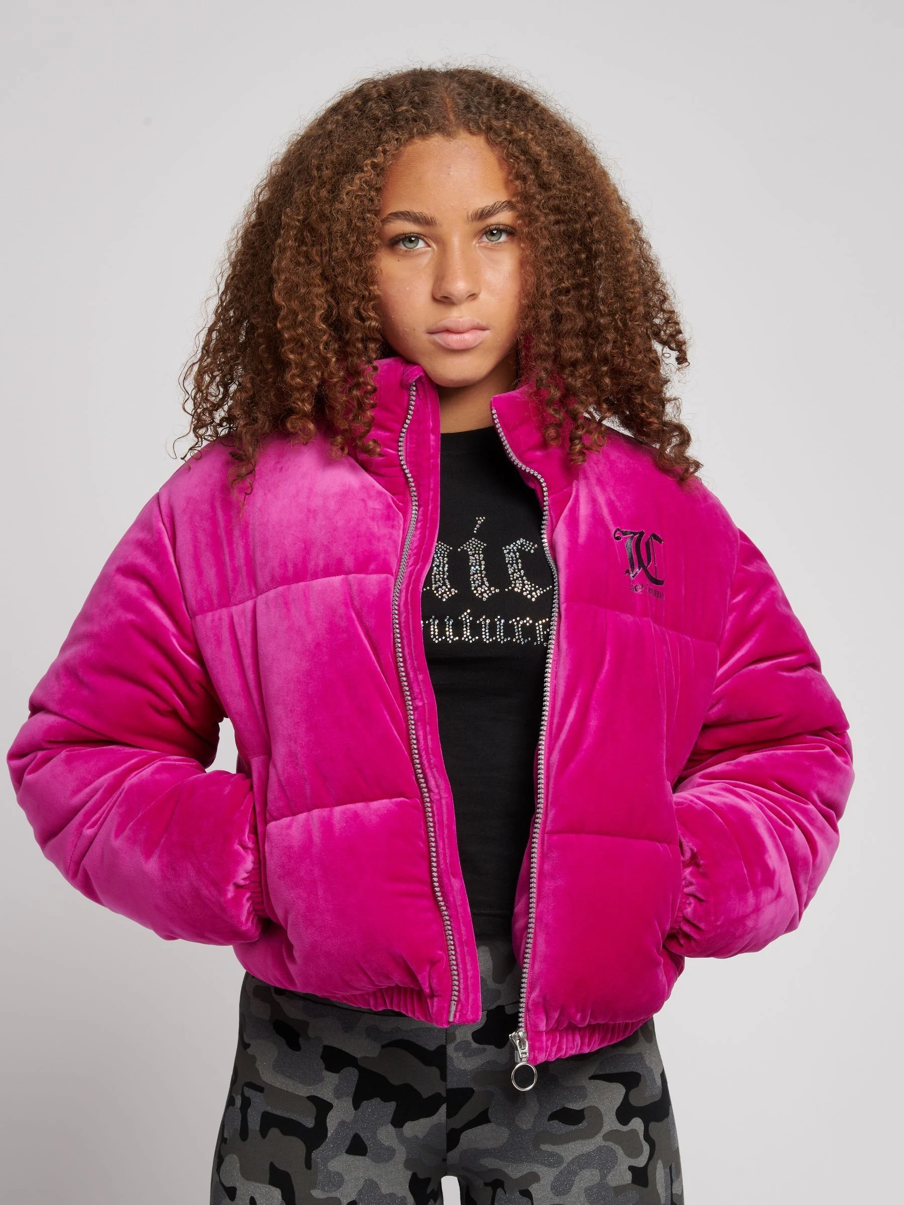 Roze - Juicy Couture - Velours gewatteerd jack
