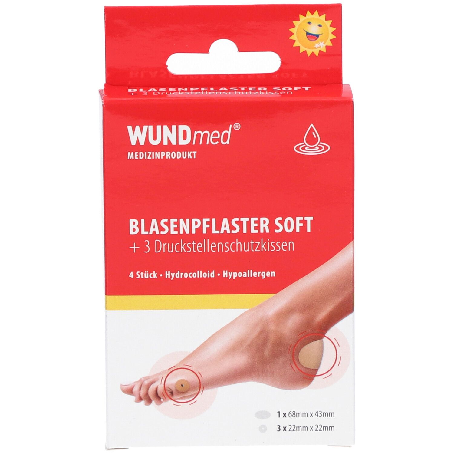 WUNDmed® BLASENPFLASTER SOFT + 3 Druckstellenschutzkissen