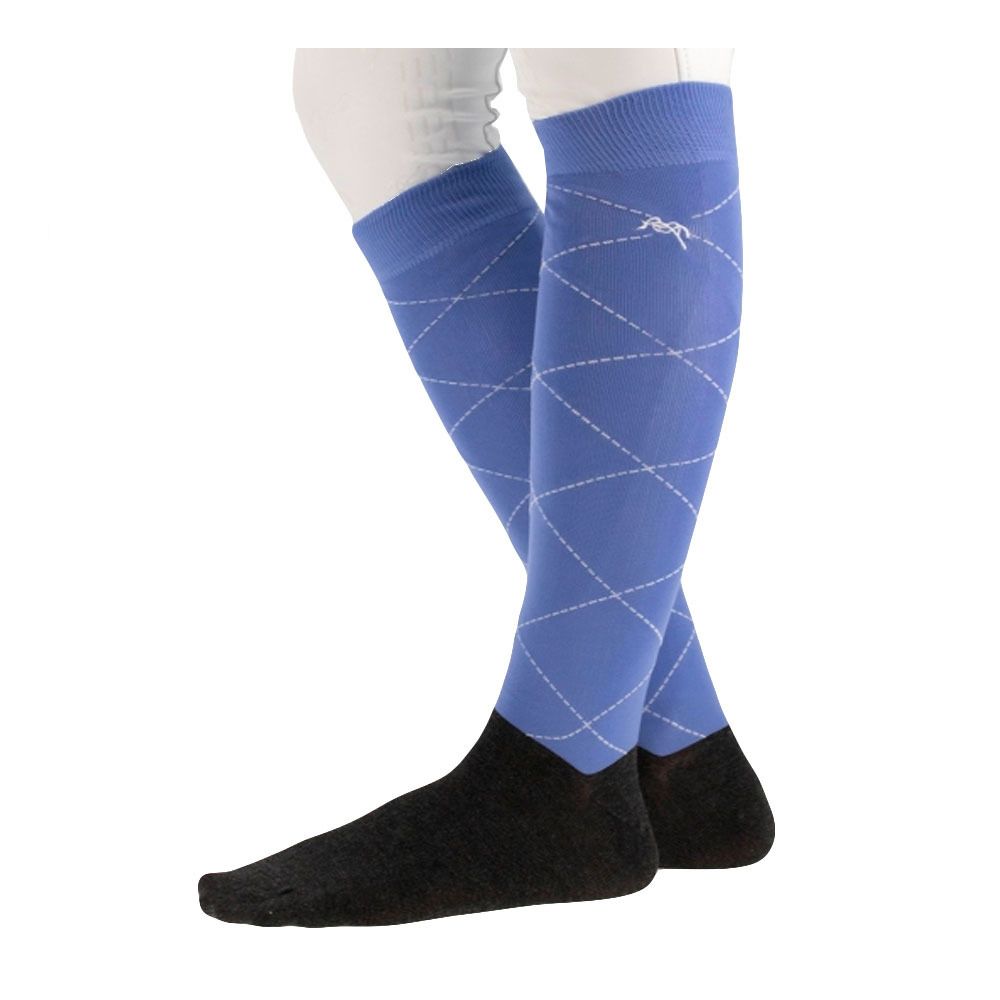 Pénélope LUXE - Chaussettes Femme bleu vintage