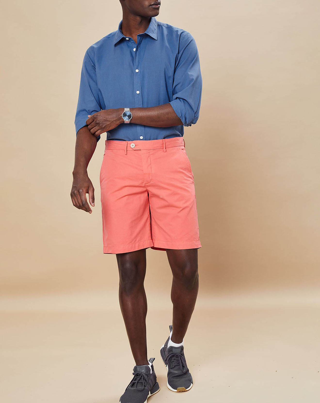Hartford Chemise Slim Fit Sammy Pat bleu roi