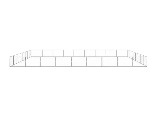Chenil extérieur cage enclos argenté 900 x 800 x 70 cm 02_0000300