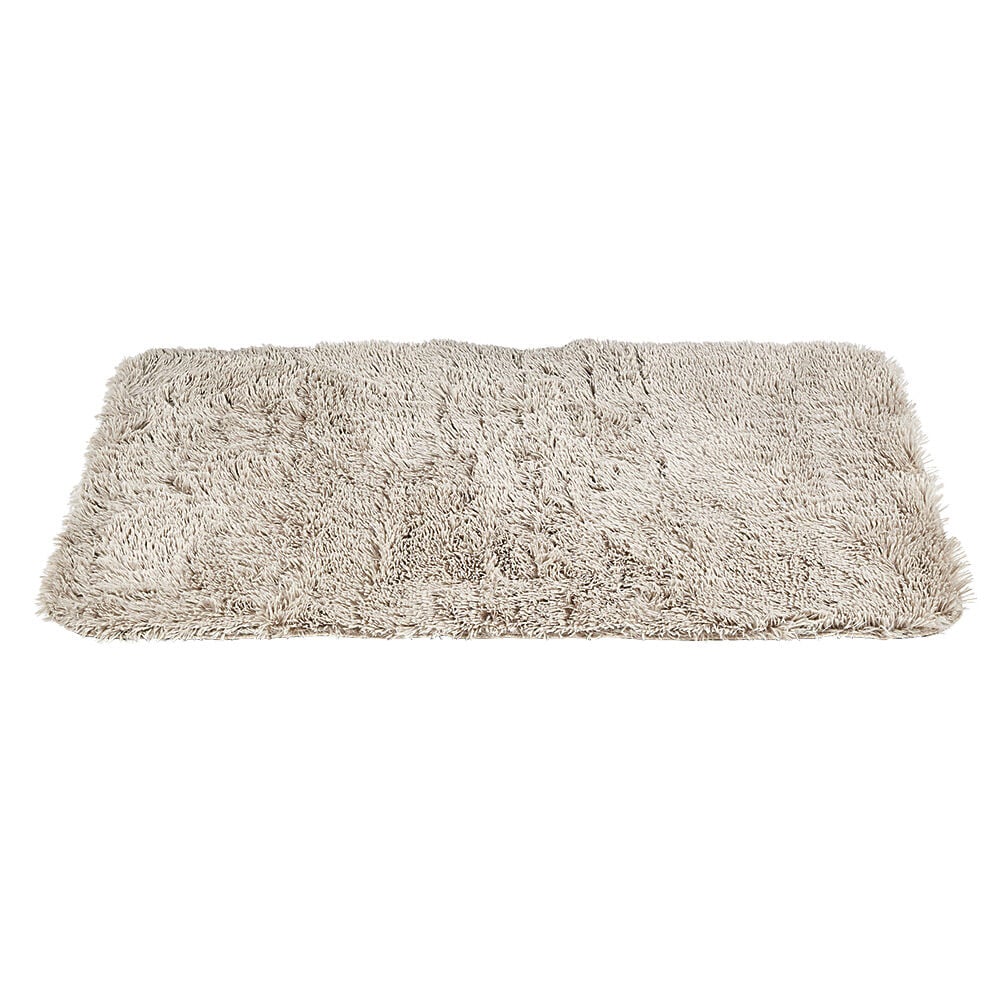 Tapis rectangulaire fourrure Shaggy taupe