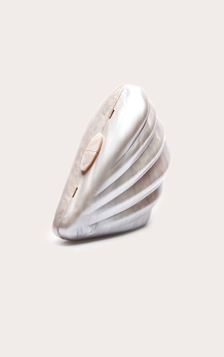 Perle Sac Pochette Rigide Coquillage Abstrait Nacré