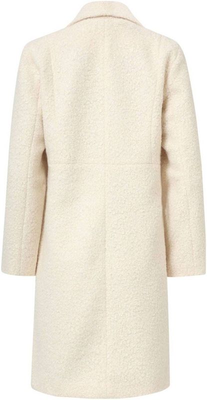 Smashed Lemon - Bouclé Jas - Off-White - Met Parelmoerknopen