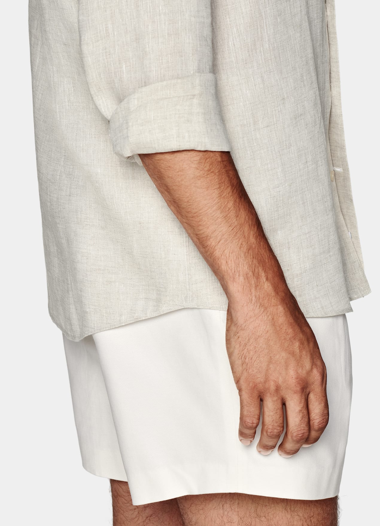 Chemise coupe Tailored sable