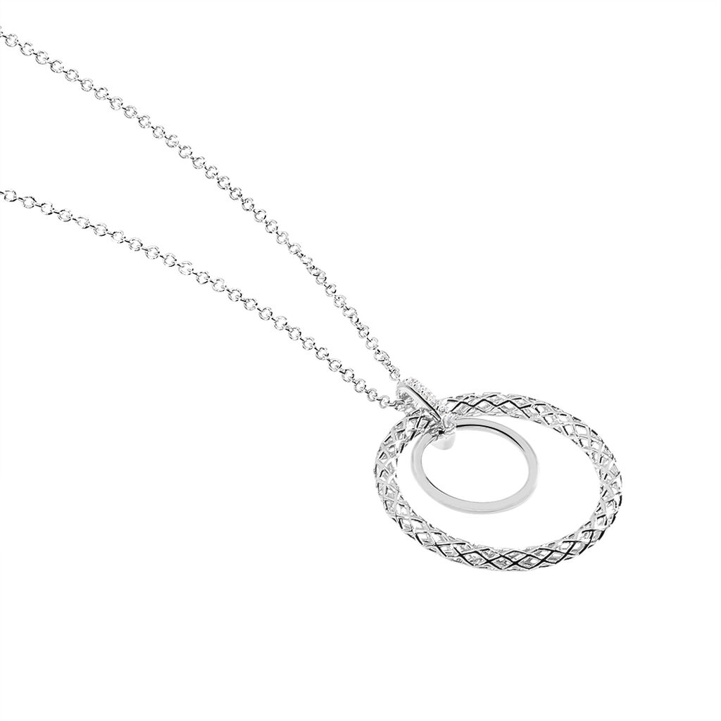 Collier Sowa Argent Blanc Oxyde De Zirconium