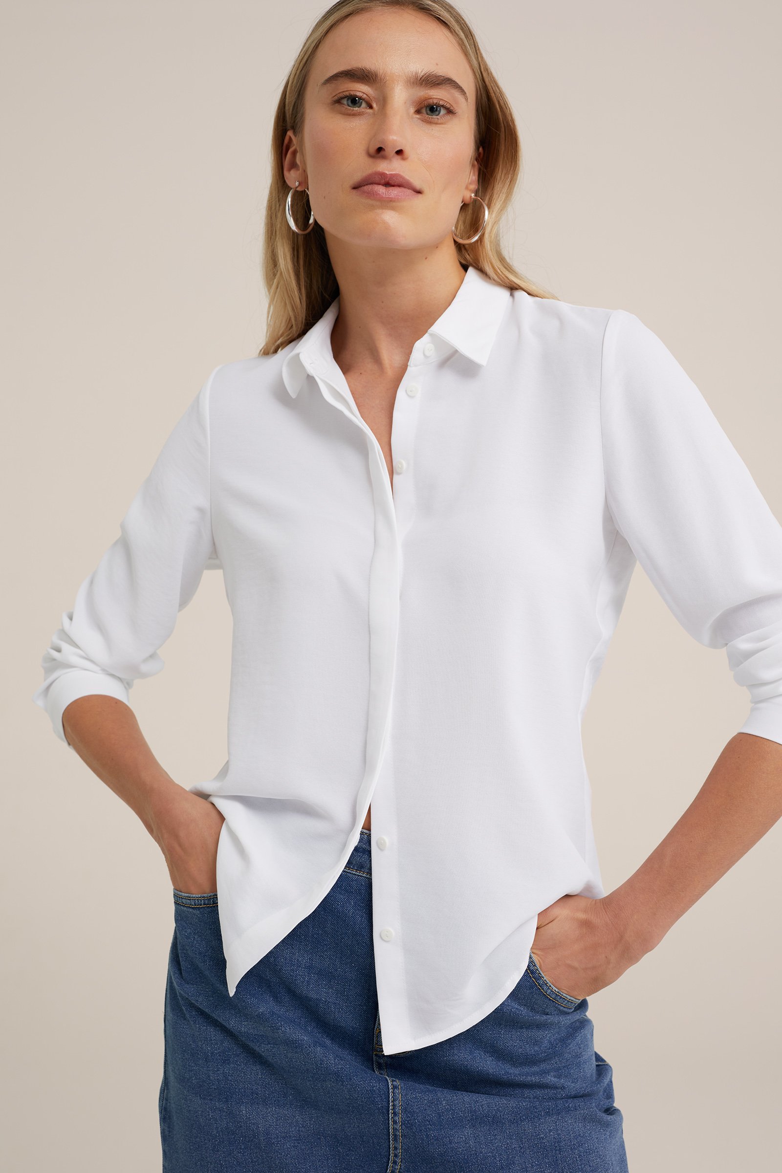 geweven blouse WE Fashion Wit