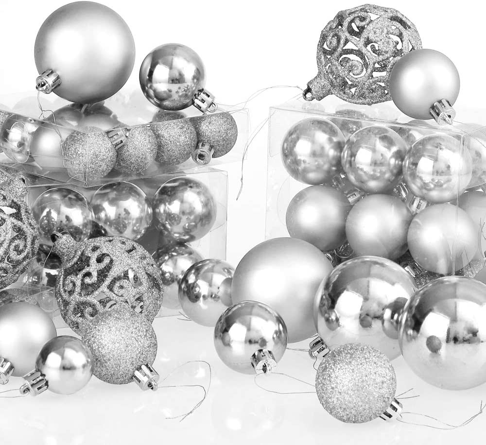 (100er Set) Christbaum Schmuck Weihnachtskugeln Deko Ornamente - Violett