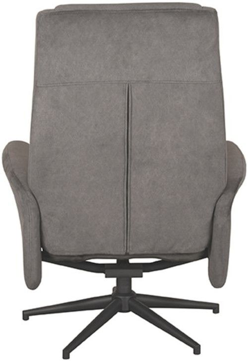 Relaxfauteuil met hocker Antraciet Cosmo CH-73.024 Bergen B77 x D76 x H105 cm