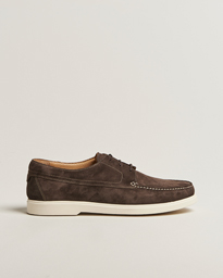 Loake 1880 Sardinia Suede Boat Shoe Loafers Chestnut