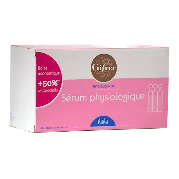 Gifrer Physiologica Soro Fisiológico 5ml 60 frascos de dose única