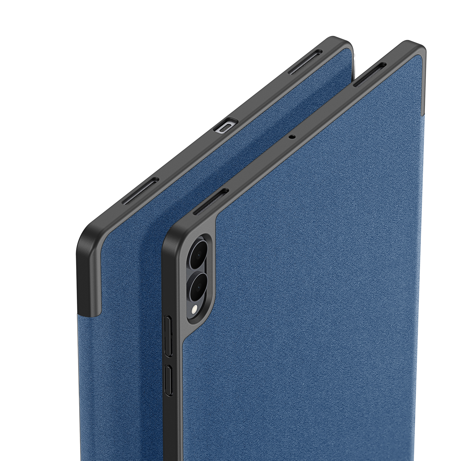 Samsung Galaxy Tab S11 Ultra Tasche Smart Cover Hülle Stoff Design mit S-Pen Halterung - Blau