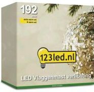 Vlaggenmast verlichting 2 meter hoog | Extra warm wit & warm wit | 192 lampjes