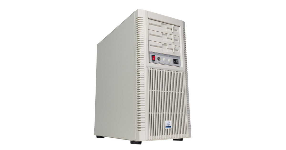 SilverStoneFLP02 midi tower behuizing  (Wit | 2x USB-A | 1x USB-C)