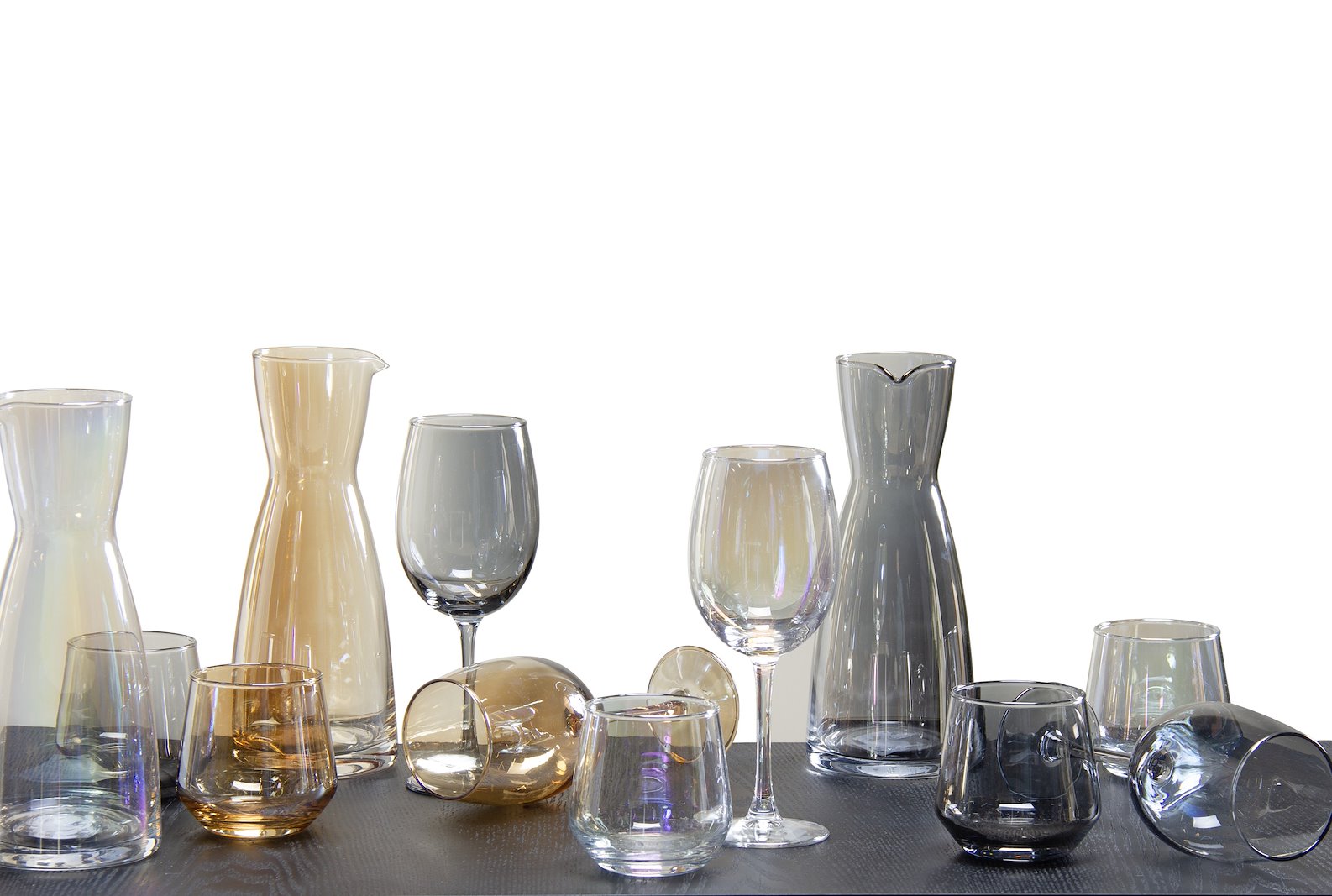 Viccy vinglass Sotet glass, med stett. 46,5cl. Kommer i 4pk.