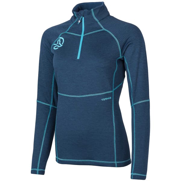 Sweat polaire randonnée TERNUA MOMHILL 1/2 ZIP W DARK TEAL