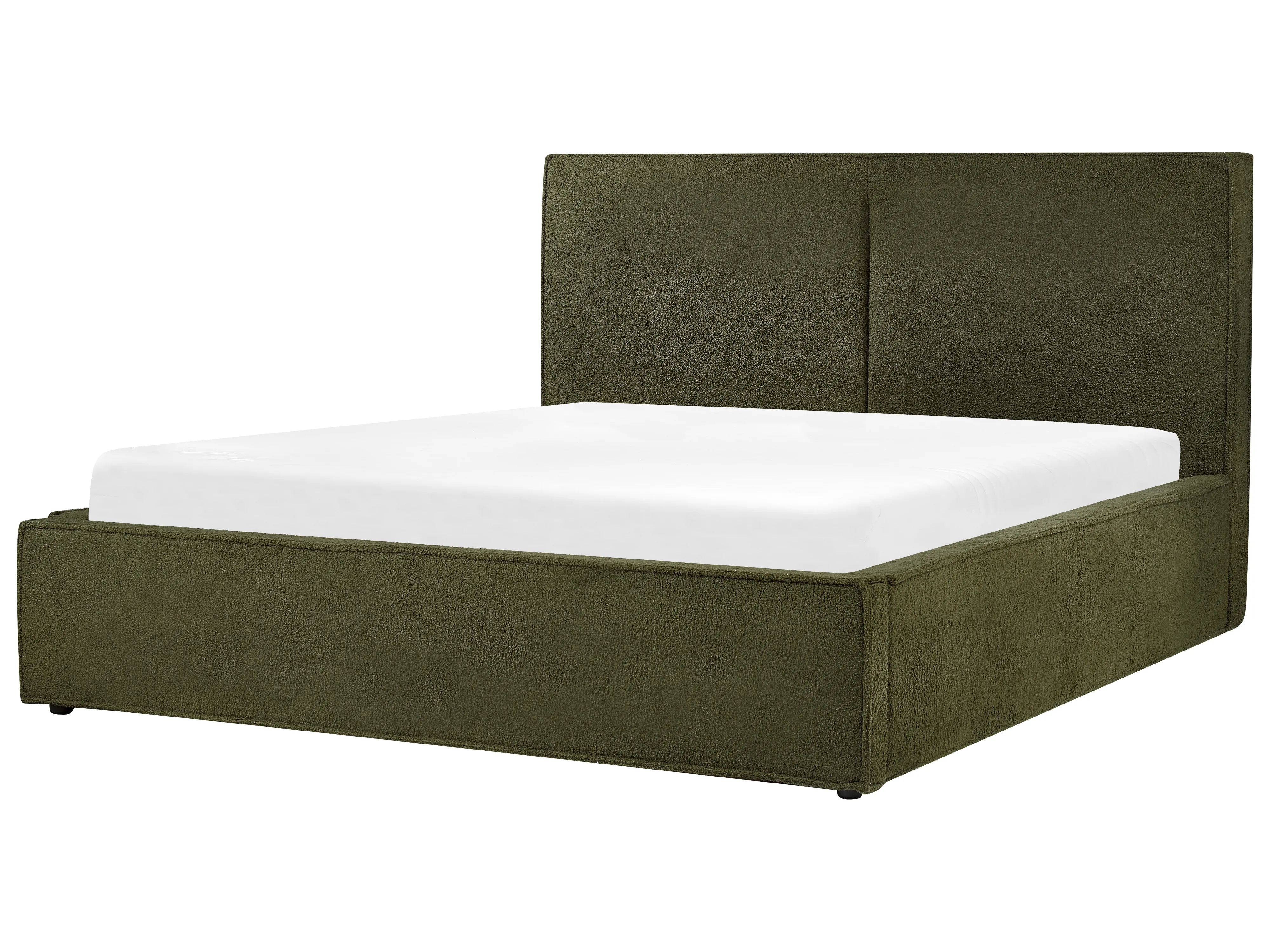 Bed met opbergruimte Bouclé MOISSAC 160 x 200 cm Donkergroen