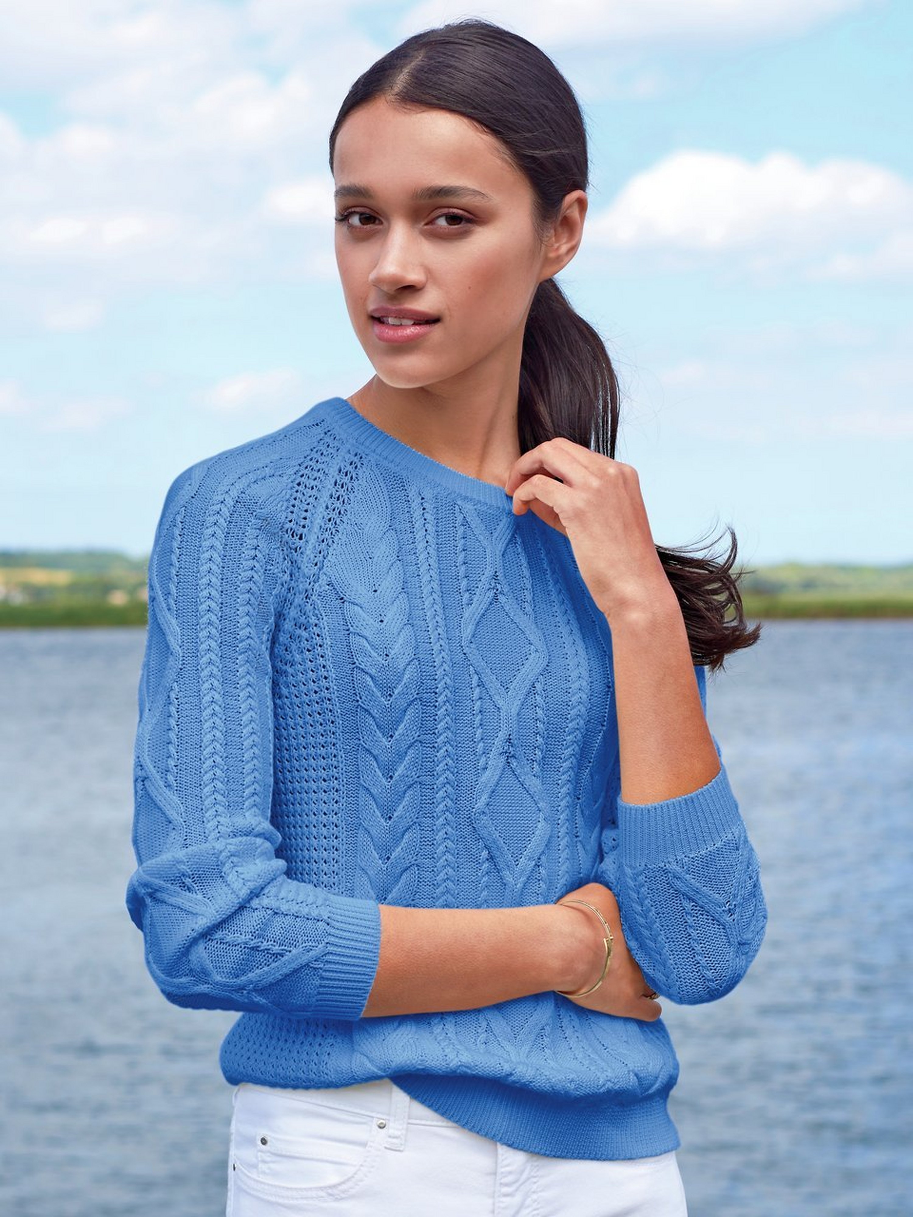 Pullover aus 100% Baumwolle Premium Pima Cotton