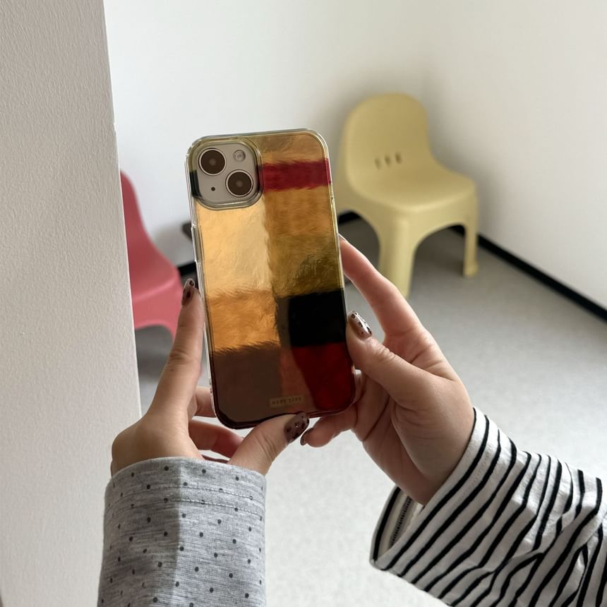 Vachie - Color Block telefoonhoesje - iPhone 16 Pro Max / 16 Pro / 16 Plus / 16 / 15 Pro Max / 15 Pro / 15 Plus / 15 / 14 Pro Max / 14 Pro / 14 Plus / 14 / 13 Pro Max / 13 Pro / 13 / 13 Mini