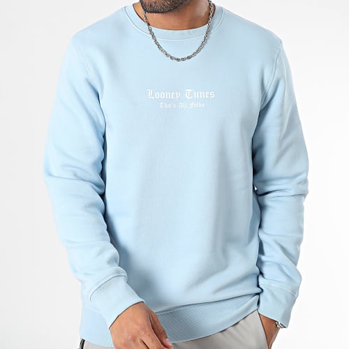 Sweat Crewneck Taz Graffiti Blue Bleu Clair