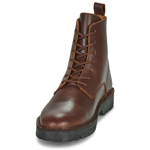 Selected - SLHRICKY LEATHER LACE-UP BOOT - Marron