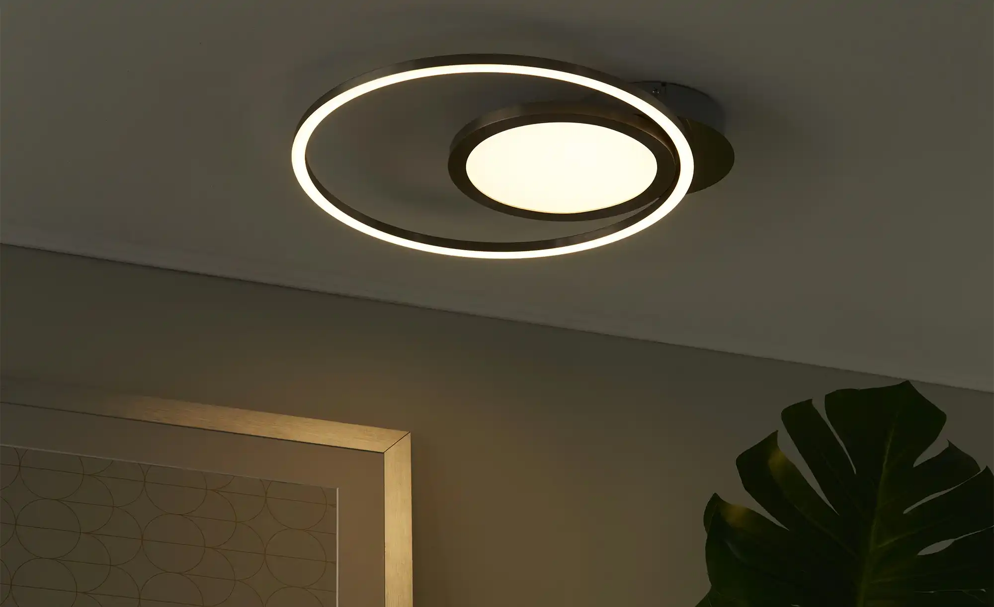 KHG LED-Deckenleuchte, weiß `Kreise´