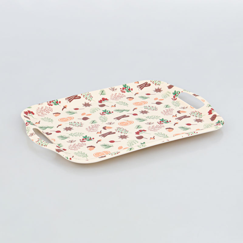Plateau rectangulaire 'cannelle'