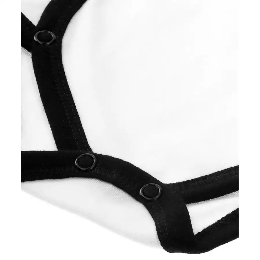 Nini Body Langarm Animal weiß schwarz