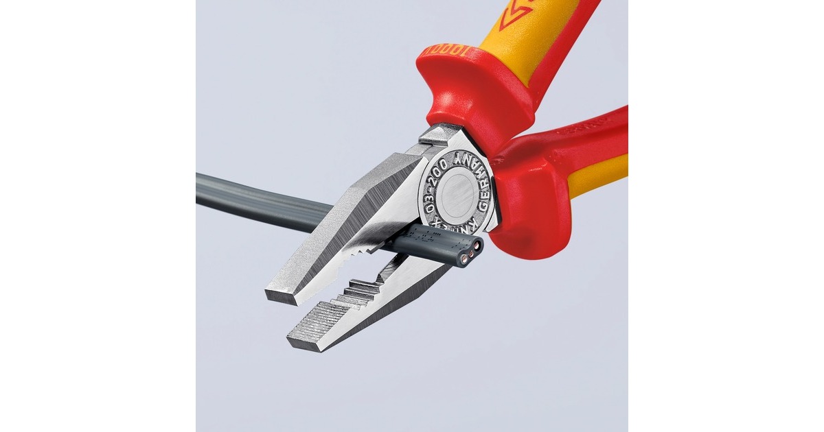 KNIPEXKombi-tang 03 06 200 VDE combinatietang  (Rood/geel, 200mm)