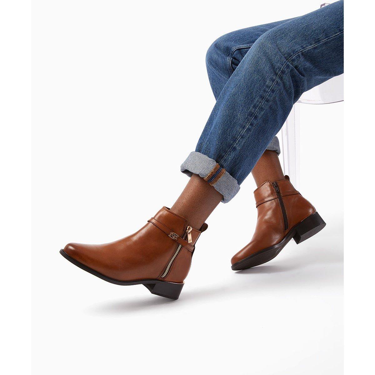 Dune London Pap Buckle Trim Ankle Boots